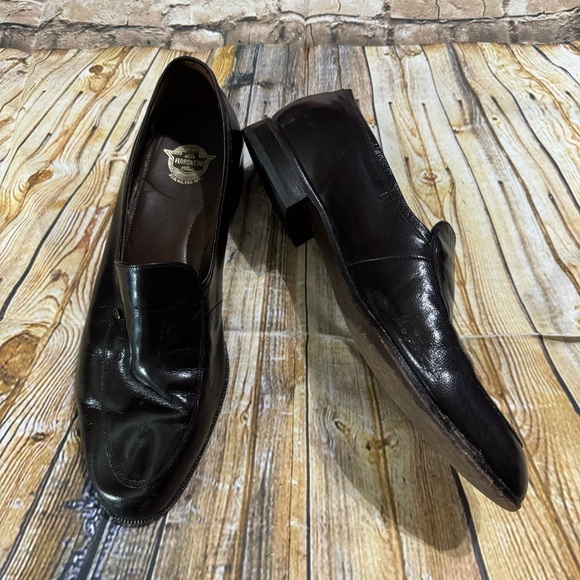 Florsheim Heritage Fendi Burgundy Leather Slip On Loafers Mens Size 10.5 E - Picture 1 of 5